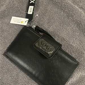 XOXO Embossed Black Card Holder